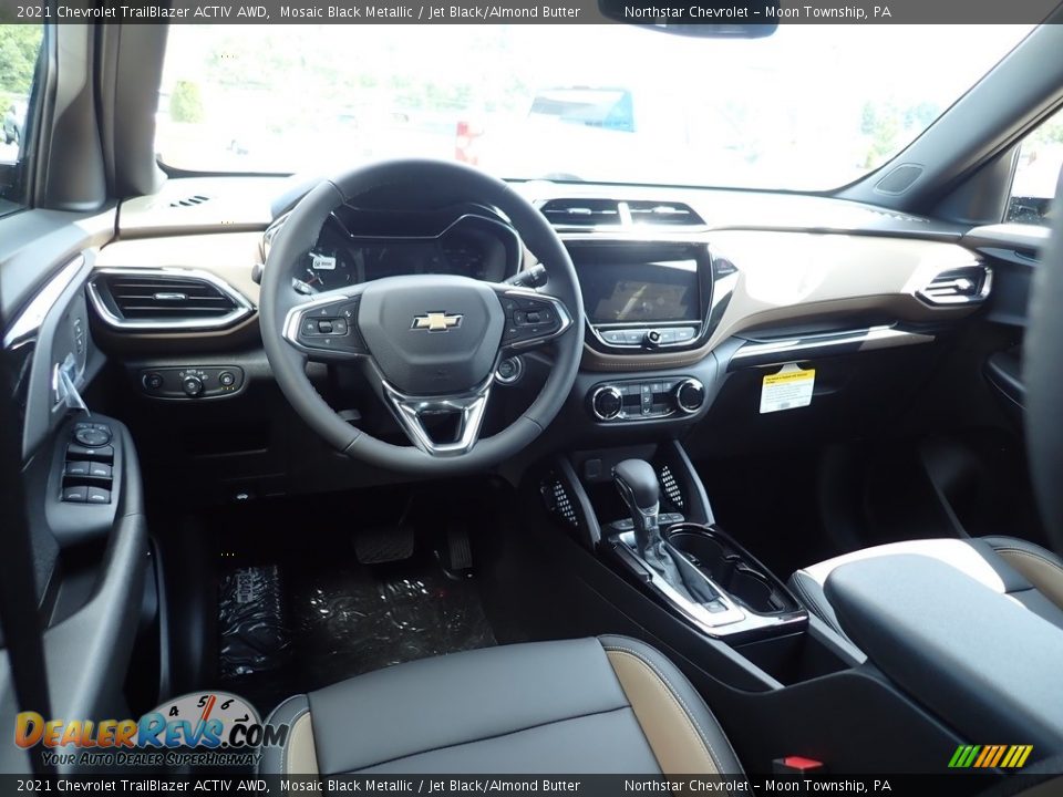 Jet Black/Almond Butter Interior - 2021 Chevrolet TrailBlazer ACTIV AWD Photo #12