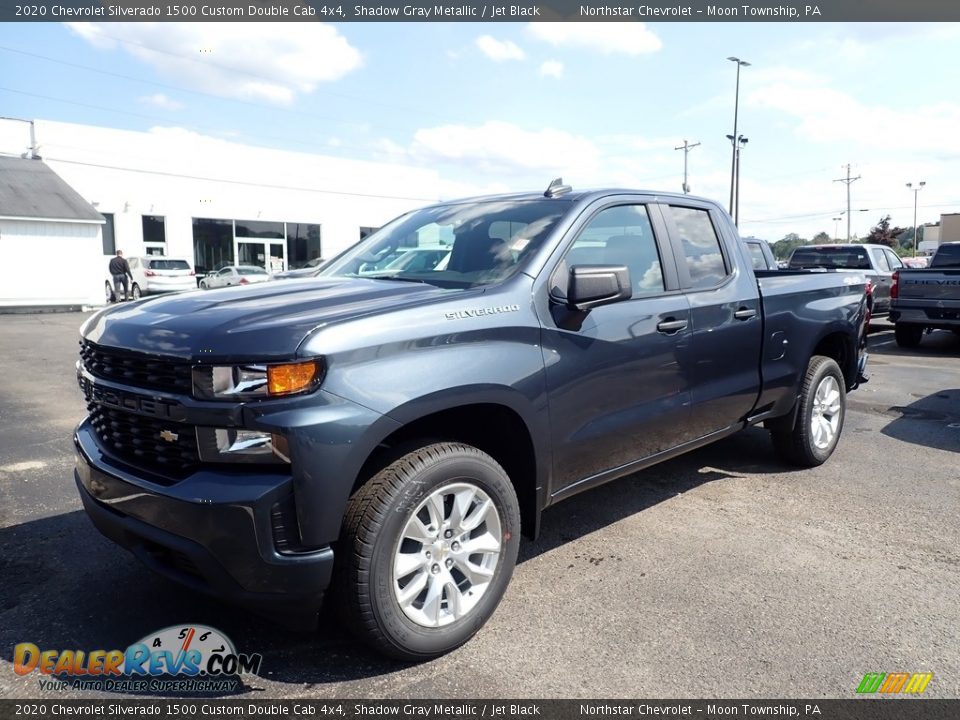 2020 Chevrolet Silverado 1500 Custom Double Cab 4x4 Shadow Gray Metallic / Jet Black Photo #1