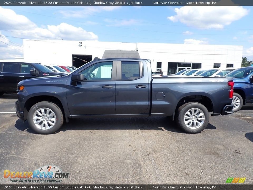 2020 Chevrolet Silverado 1500 Custom Double Cab 4x4 Shadow Gray Metallic / Jet Black Photo #2