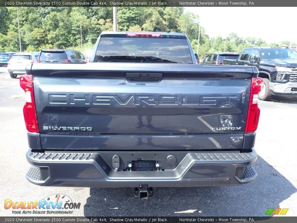 2020 Chevrolet Silverado 1500 Custom Double Cab 4x4 Shadow Gray Metallic / Jet Black Photo #4