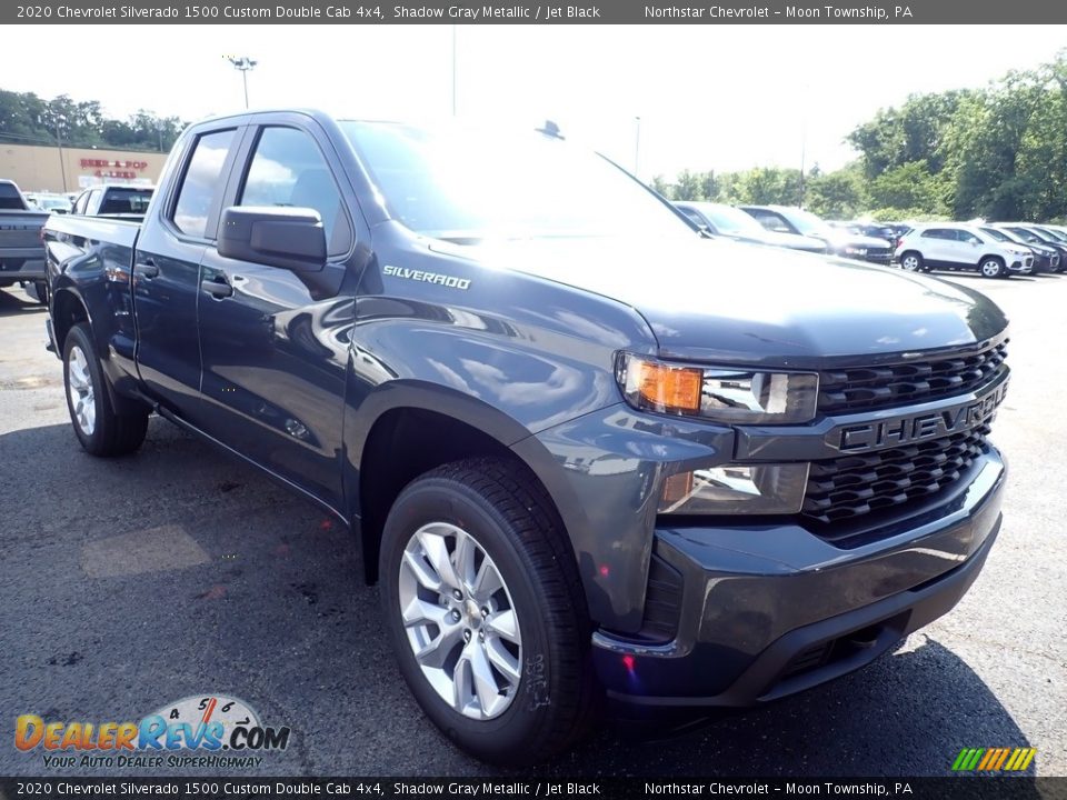 2020 Chevrolet Silverado 1500 Custom Double Cab 4x4 Shadow Gray Metallic / Jet Black Photo #7