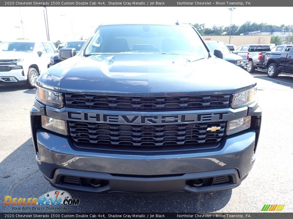 2020 Chevrolet Silverado 1500 Custom Double Cab 4x4 Shadow Gray Metallic / Jet Black Photo #8