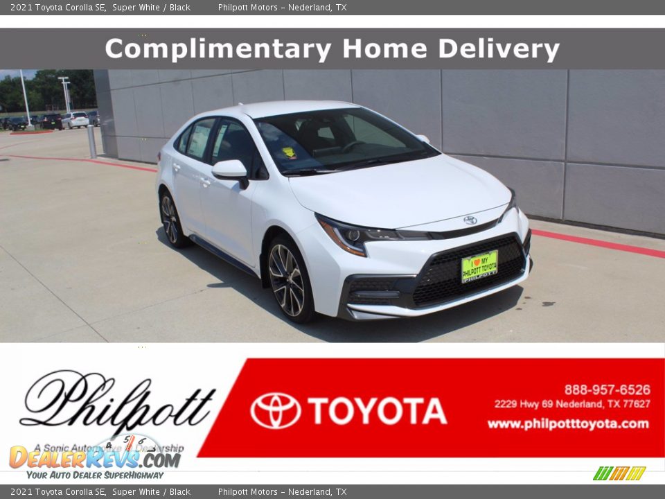 2021 Toyota Corolla SE Super White / Black Photo #1