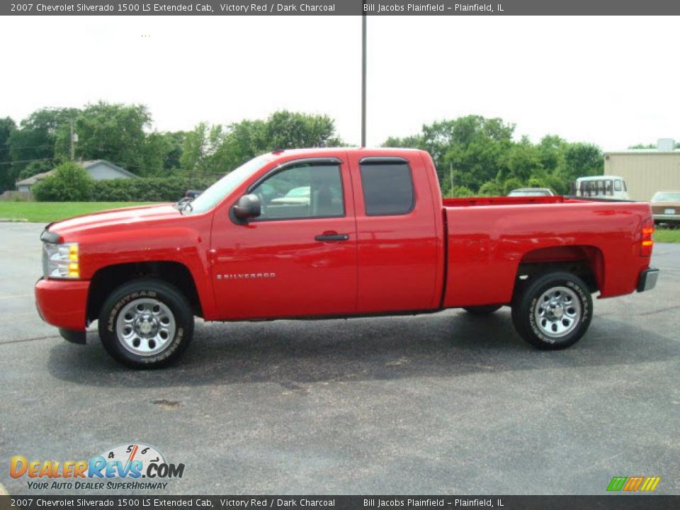 2007 Chevrolet Silverado 1500 LS Extended Cab Victory Red / Dark Charcoal Photo #1