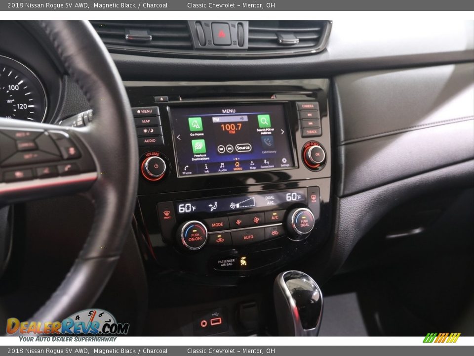 2018 Nissan Rogue SV AWD Magnetic Black / Charcoal Photo #9