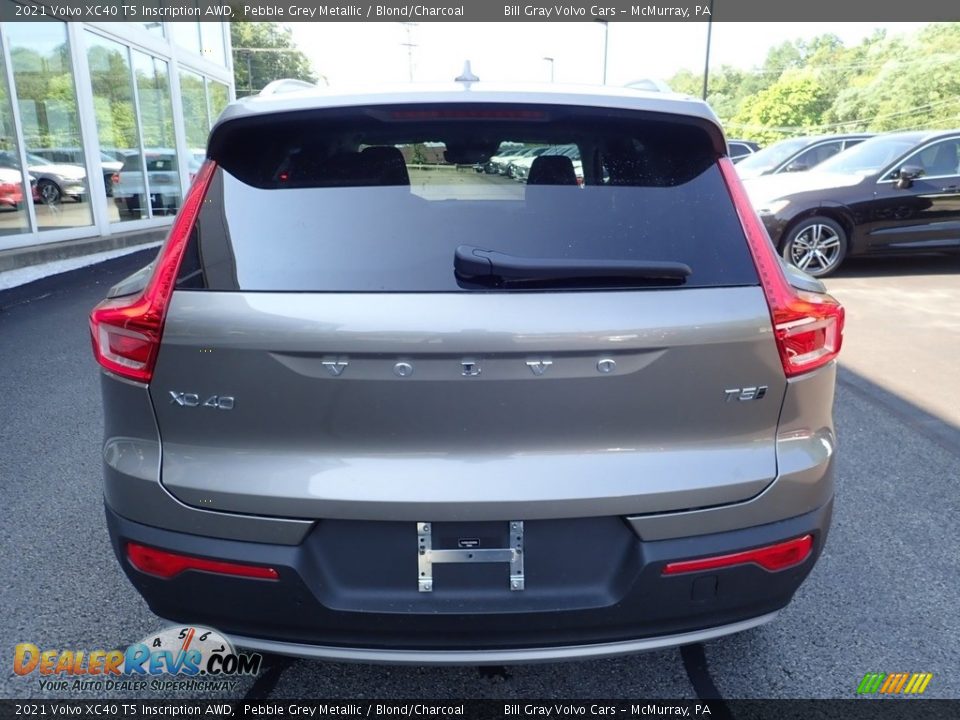 2021 Volvo XC40 T5 Inscription AWD Pebble Grey Metallic / Blond/Charcoal Photo #3