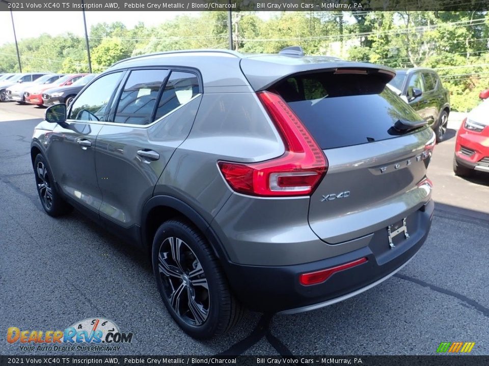 2021 Volvo XC40 T5 Inscription AWD Pebble Grey Metallic / Blond/Charcoal Photo #4