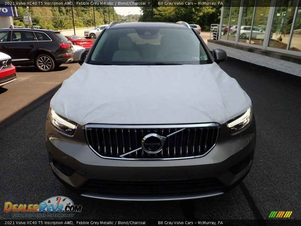 2021 Volvo XC40 T5 Inscription AWD Pebble Grey Metallic / Blond/Charcoal Photo #6