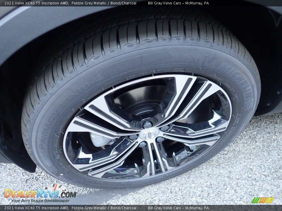 2021 Volvo XC40 T5 Inscription AWD Pebble Grey Metallic / Blond/Charcoal Photo #7