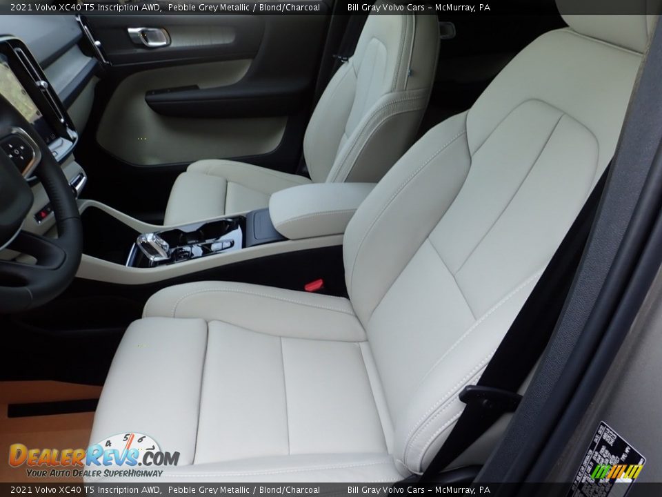 2021 Volvo XC40 T5 Inscription AWD Pebble Grey Metallic / Blond/Charcoal Photo #8