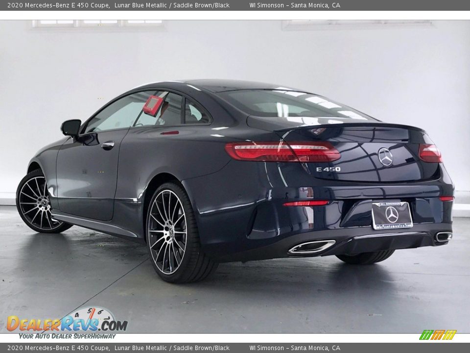2020 Mercedes-Benz E 450 Coupe Lunar Blue Metallic / Saddle Brown/Black Photo #2