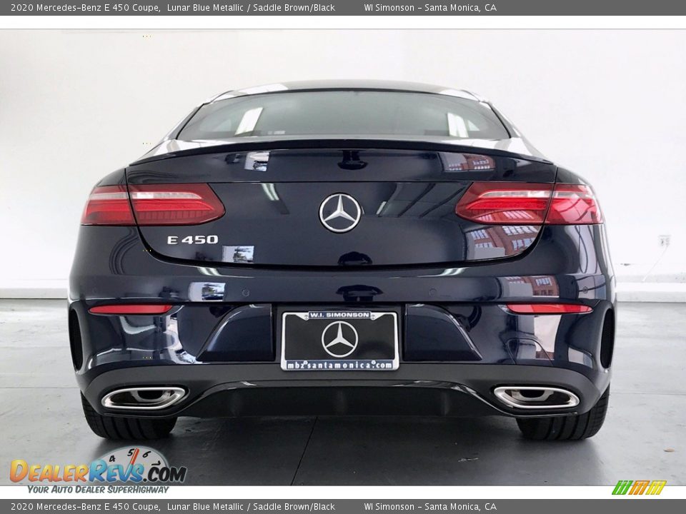 2020 Mercedes-Benz E 450 Coupe Lunar Blue Metallic / Saddle Brown/Black Photo #3