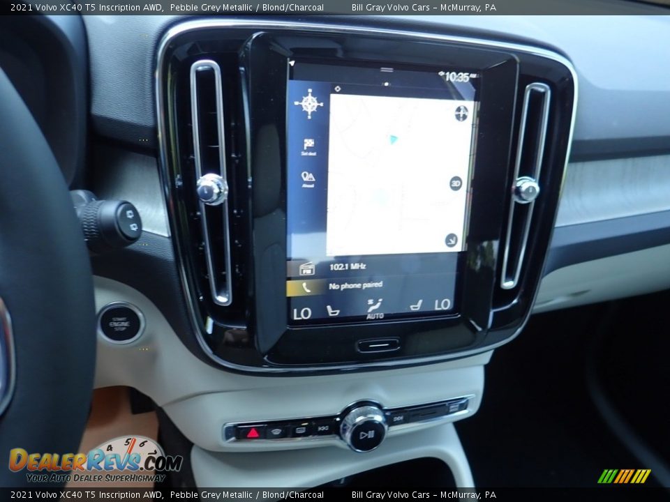 2021 Volvo XC40 T5 Inscription AWD Pebble Grey Metallic / Blond/Charcoal Photo #14