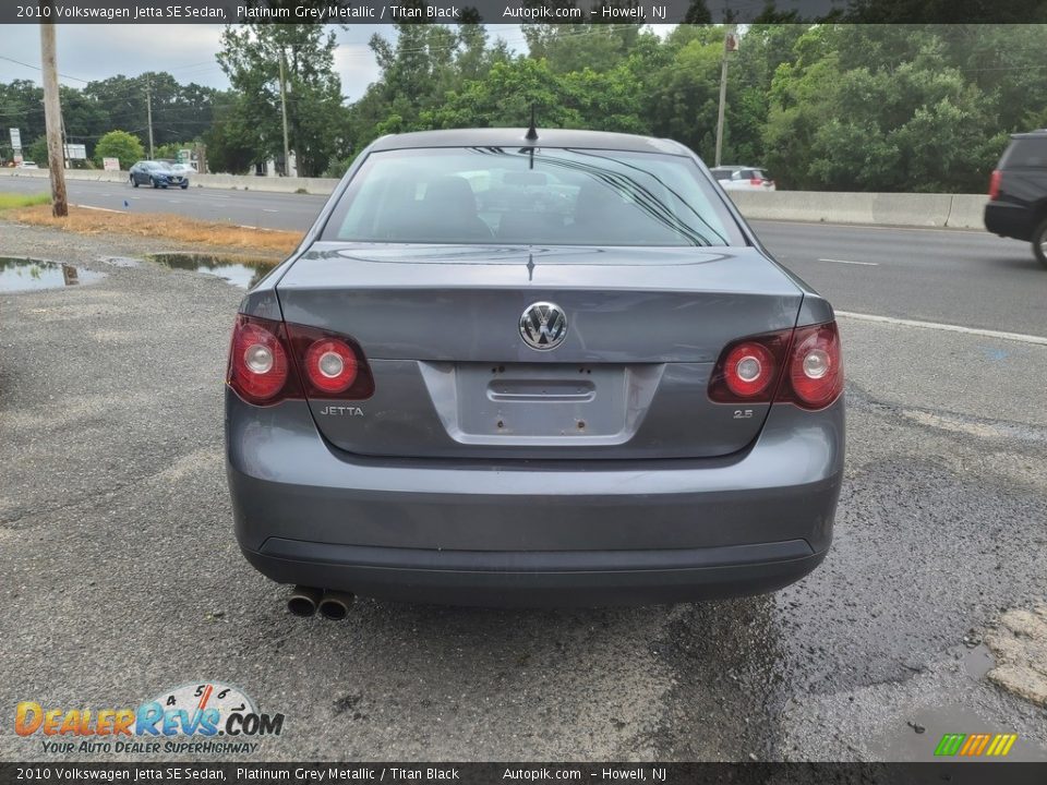 2010 Volkswagen Jetta SE Sedan Platinum Grey Metallic / Titan Black Photo #4