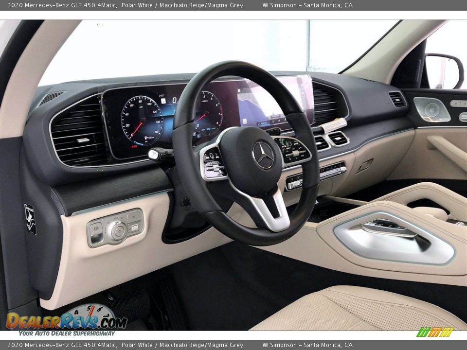 2020 Mercedes-Benz GLE 450 4Matic Polar White / Macchiato Beige/Magma Grey Photo #4
