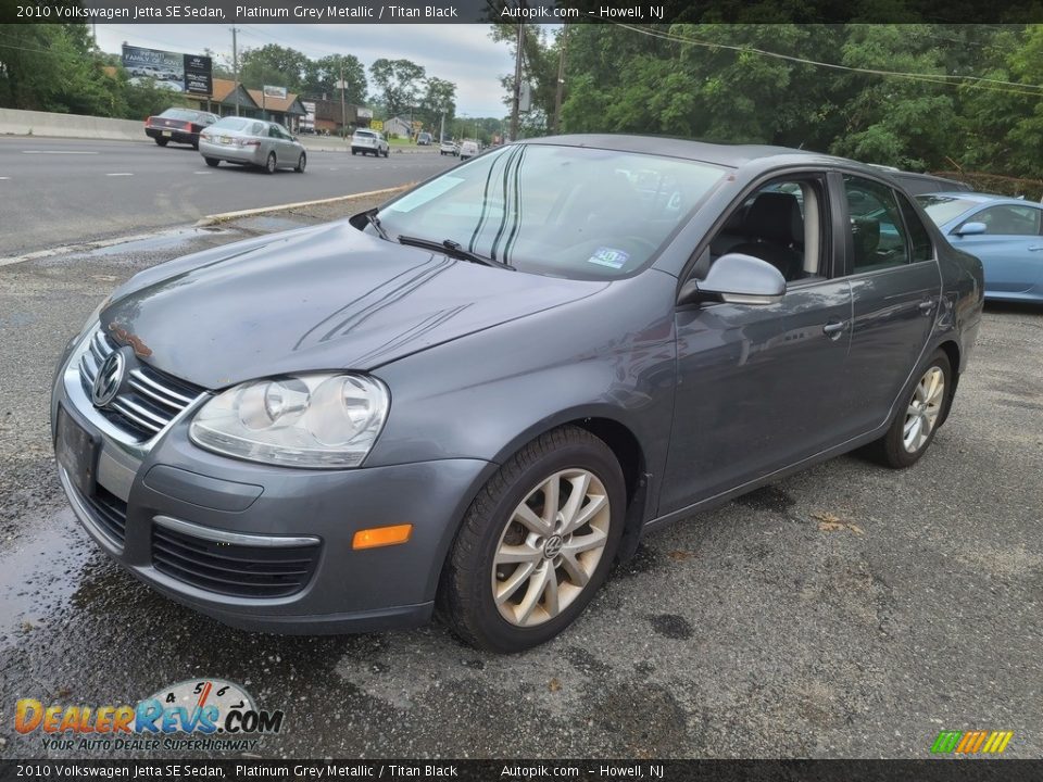 2010 Volkswagen Jetta SE Sedan Platinum Grey Metallic / Titan Black Photo #6