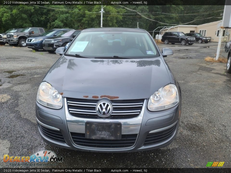 2010 Volkswagen Jetta SE Sedan Platinum Grey Metallic / Titan Black Photo #7