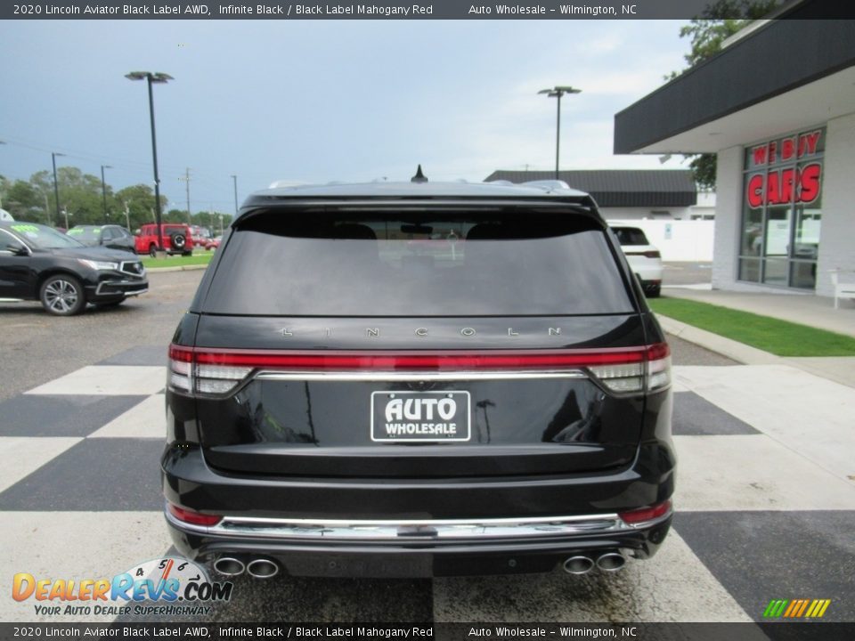 2020 Lincoln Aviator Black Label AWD Infinite Black / Black Label Mahogany Red Photo #4
