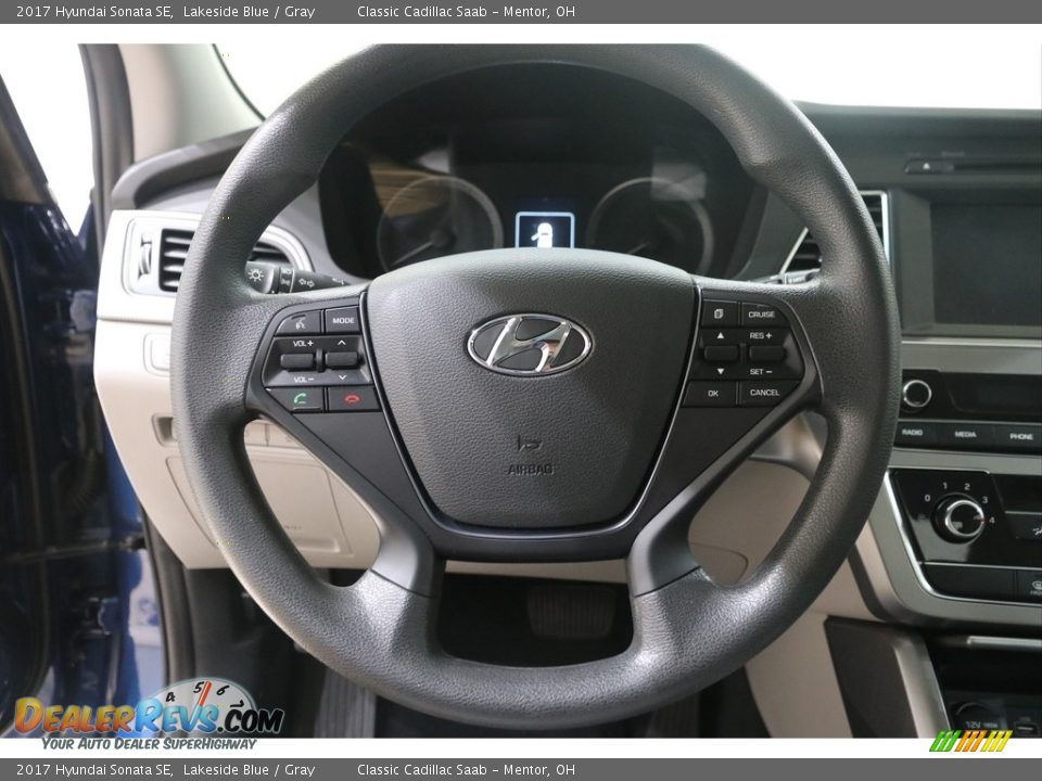 2017 Hyundai Sonata SE Lakeside Blue / Gray Photo #7