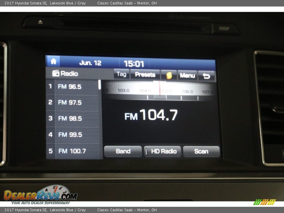 2017 Hyundai Sonata SE Lakeside Blue / Gray Photo #10