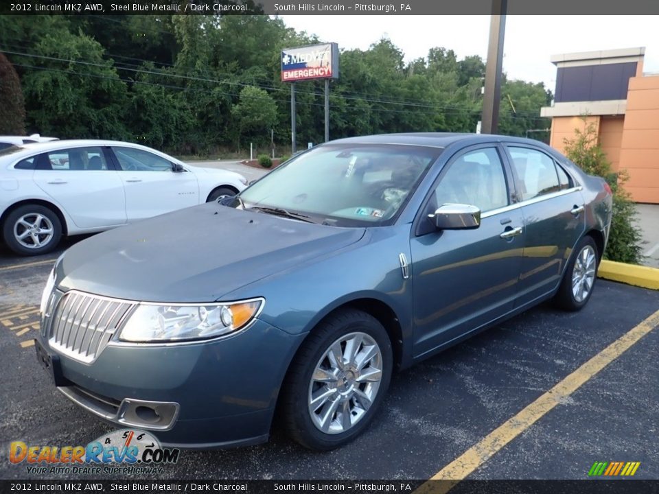 2012 Lincoln MKZ AWD Steel Blue Metallic / Dark Charcoal Photo #1