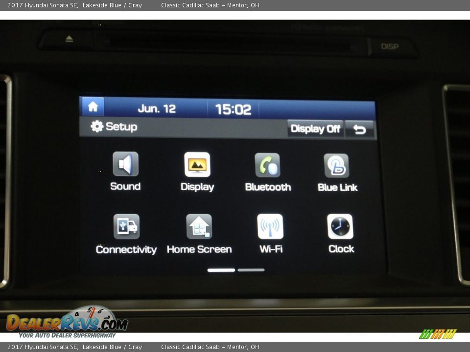 2017 Hyundai Sonata SE Lakeside Blue / Gray Photo #11