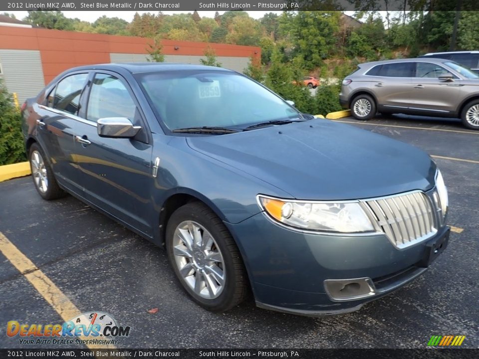 2012 Lincoln MKZ AWD Steel Blue Metallic / Dark Charcoal Photo #4