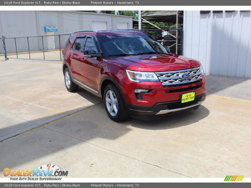 2018 Ford Explorer XLT Ruby Red / Ebony Black Photo #2