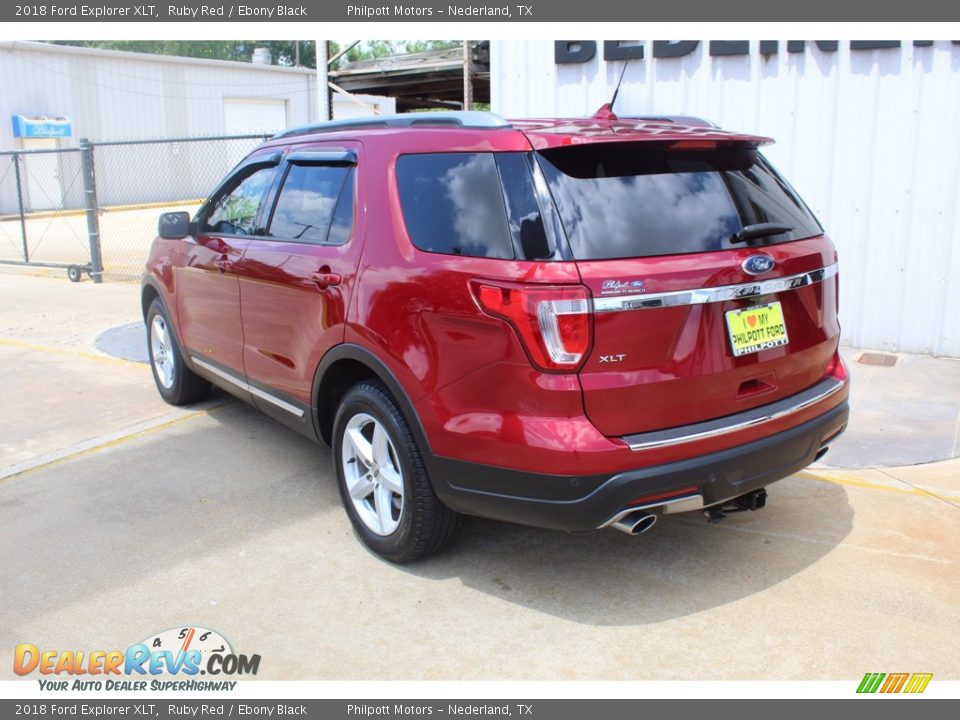 2018 Ford Explorer XLT Ruby Red / Ebony Black Photo #8