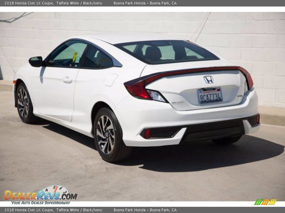 2018 Honda Civic LX Coupe Taffeta White / Black/Ivory Photo #2