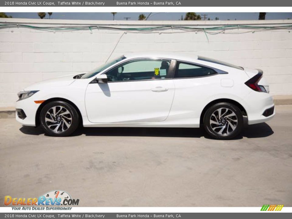 2018 Honda Civic LX Coupe Taffeta White / Black/Ivory Photo #10