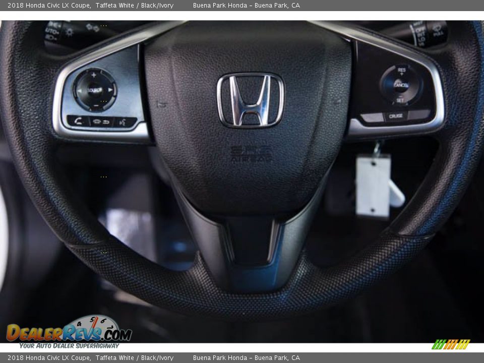 2018 Honda Civic LX Coupe Taffeta White / Black/Ivory Photo #15