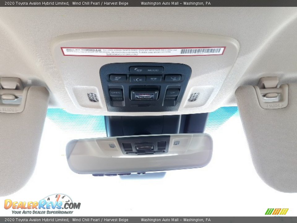 2020 Toyota Avalon Hybrid Limited Wind Chill Pearl / Harvest Beige Photo #15