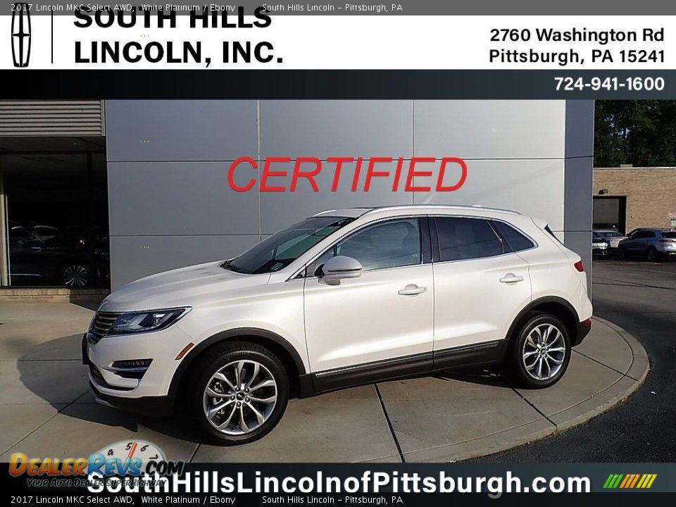 2017 Lincoln MKC Select AWD White Platinum / Ebony Photo #1