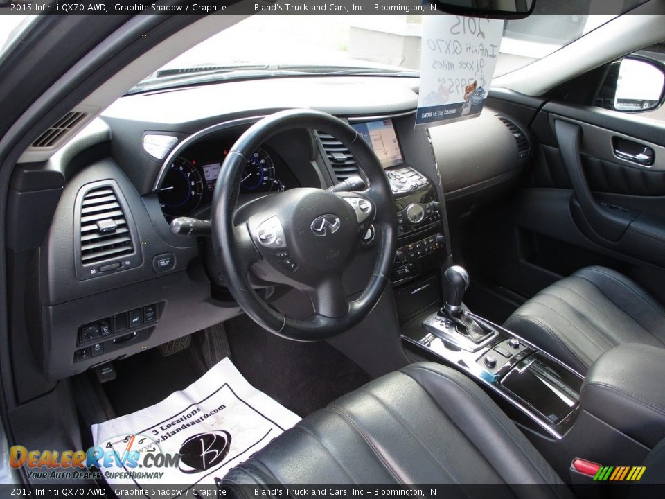 2015 Infiniti QX70 AWD Graphite Shadow / Graphite Photo #6