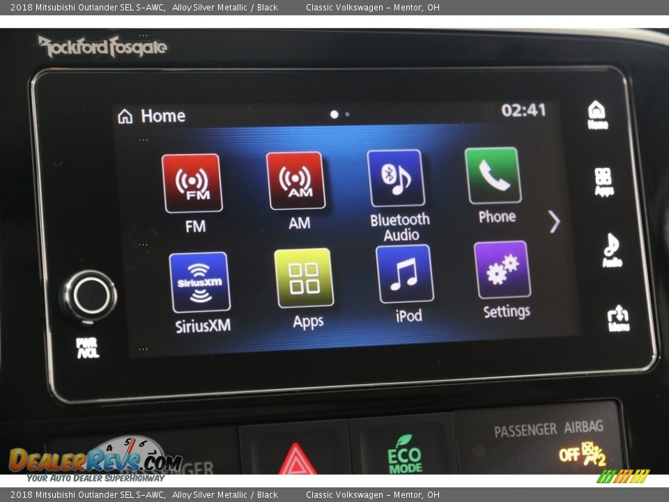 2018 Mitsubishi Outlander SEL S-AWC Alloy Silver Metallic / Black Photo #10