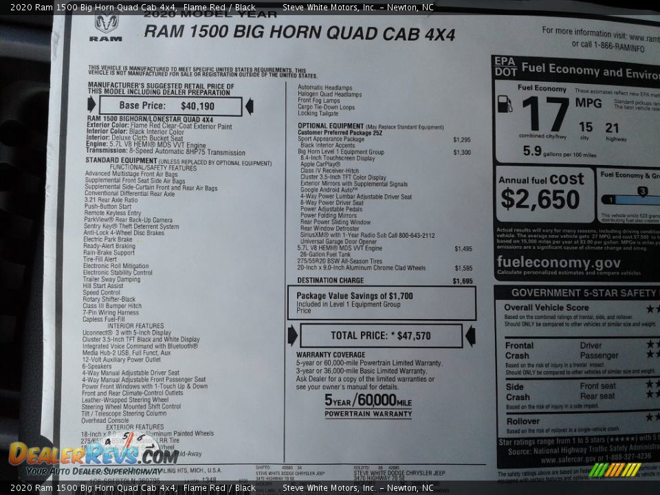 2020 Ram 1500 Big Horn Quad Cab 4x4 Flame Red / Black Photo #31