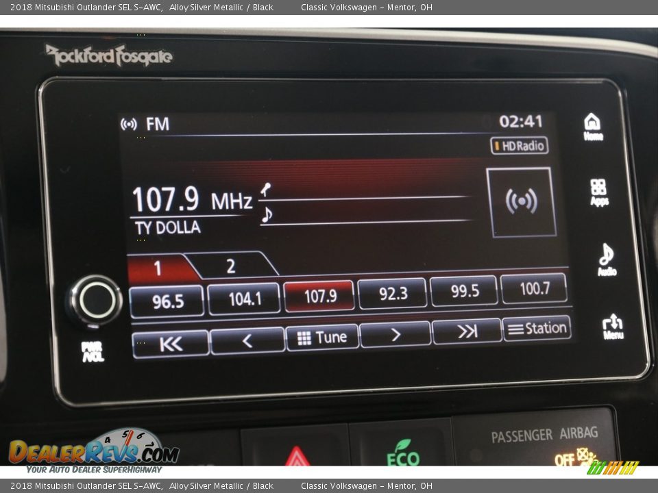 2018 Mitsubishi Outlander SEL S-AWC Alloy Silver Metallic / Black Photo #12