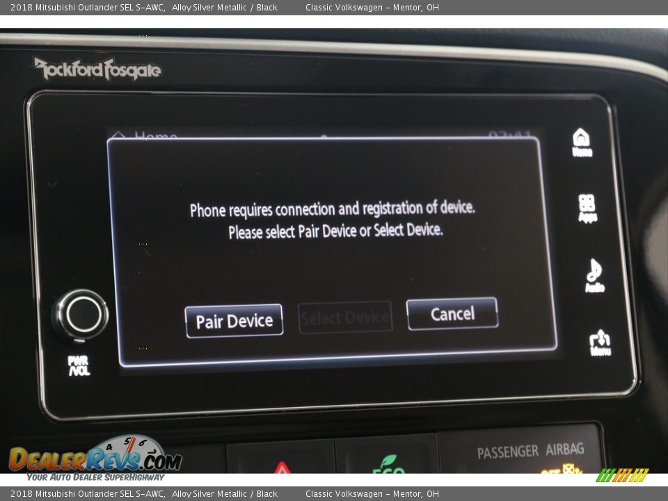 2018 Mitsubishi Outlander SEL S-AWC Alloy Silver Metallic / Black Photo #13