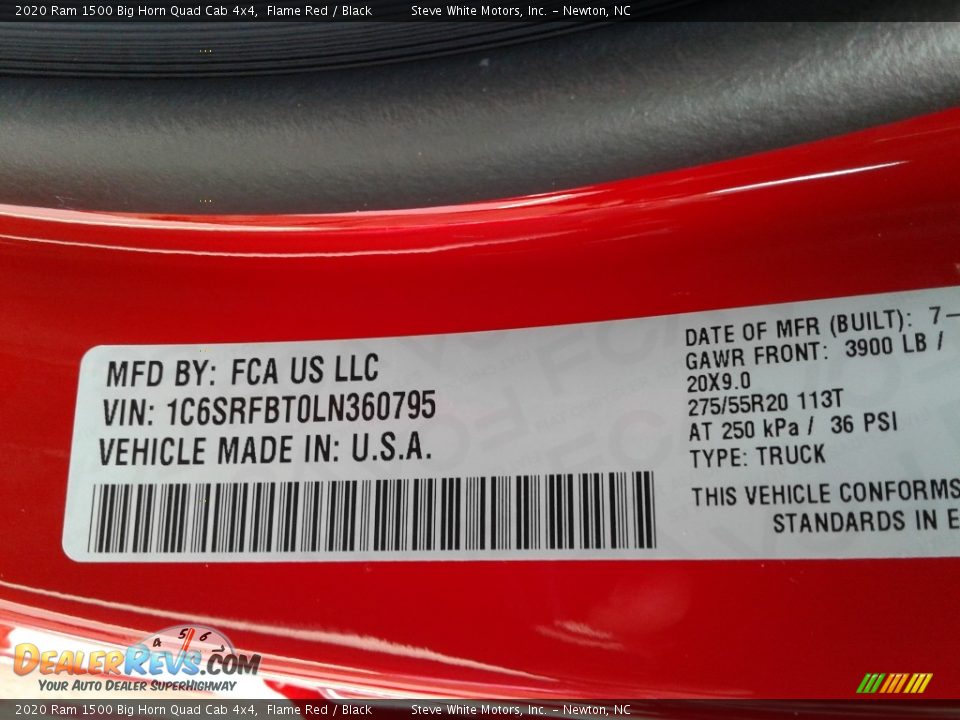 2020 Ram 1500 Big Horn Quad Cab 4x4 Flame Red / Black Photo #33