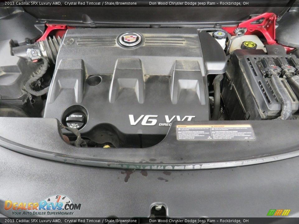 2013 Cadillac SRX Luxury AWD Crystal Red Tintcoat / Shale/Brownstone Photo #9