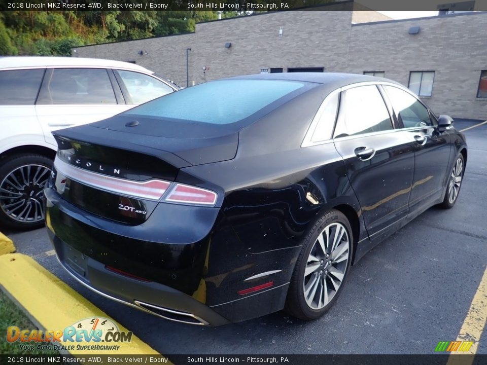 2018 Lincoln MKZ Reserve AWD Black Velvet / Ebony Photo #3