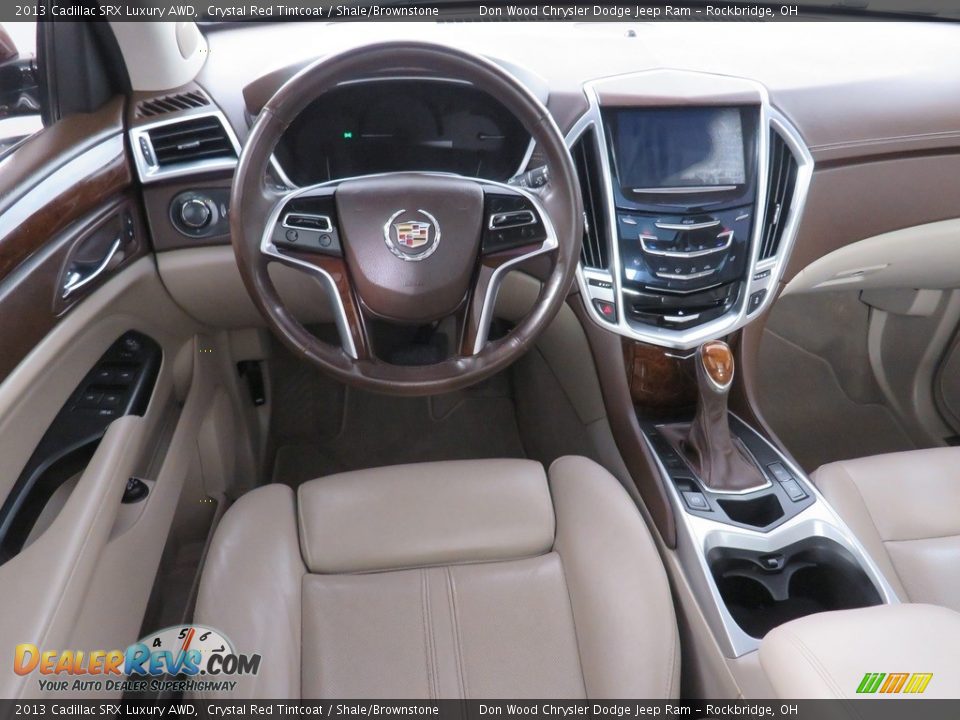 2013 Cadillac SRX Luxury AWD Crystal Red Tintcoat / Shale/Brownstone Photo #28