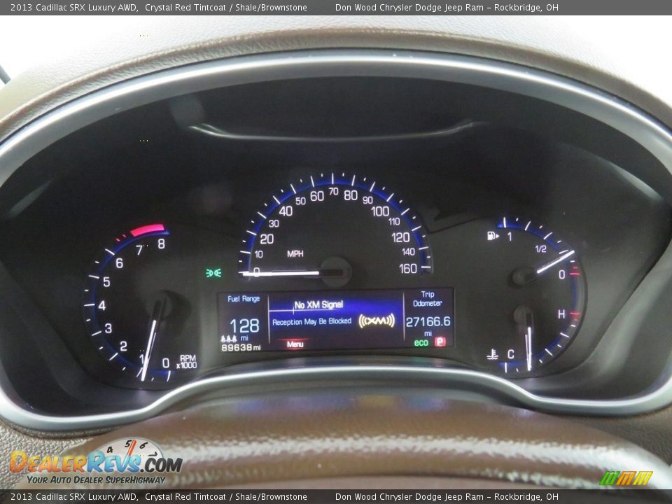 2013 Cadillac SRX Luxury AWD Crystal Red Tintcoat / Shale/Brownstone Photo #34