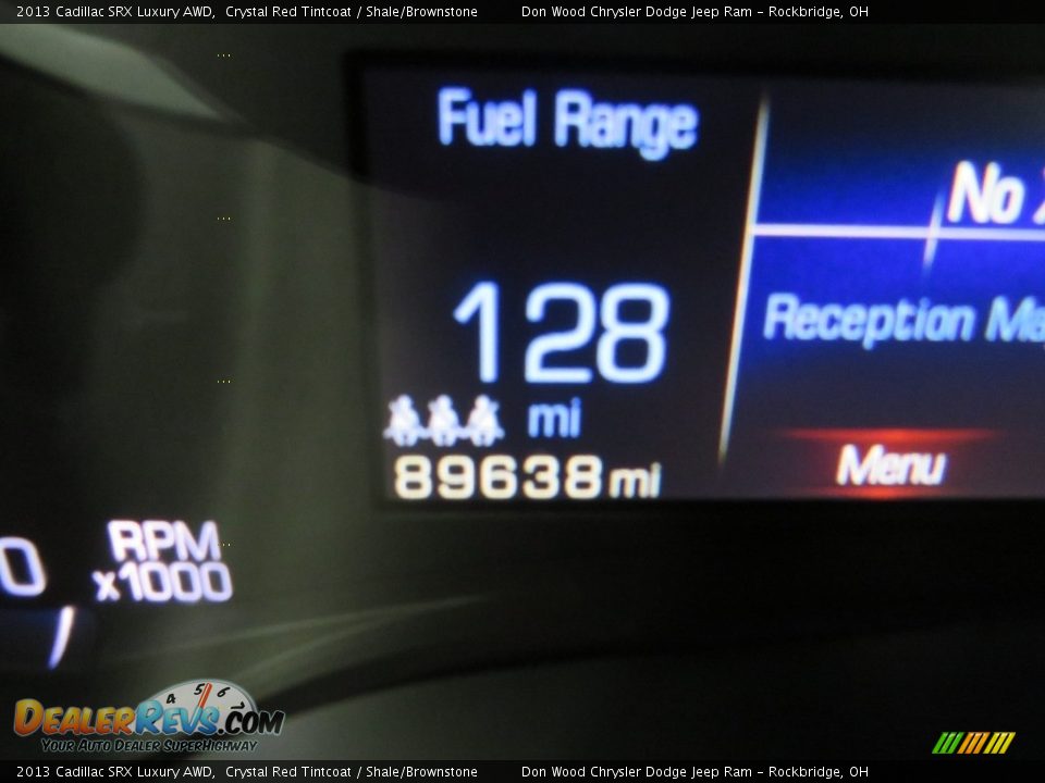 2013 Cadillac SRX Luxury AWD Crystal Red Tintcoat / Shale/Brownstone Photo #35