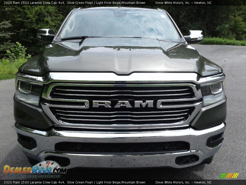 2020 Ram 1500 Laramie Crew Cab 4x4 Olive Green Pearl / Light Frost Beige/Mountain Brown Photo #3