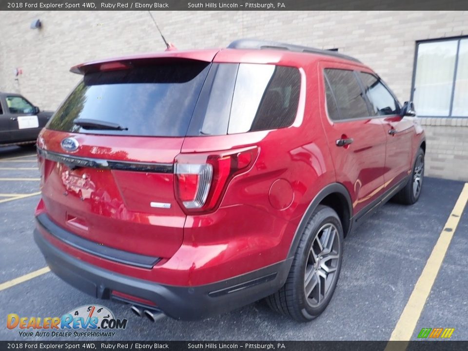 2018 Ford Explorer Sport 4WD Ruby Red / Ebony Black Photo #4