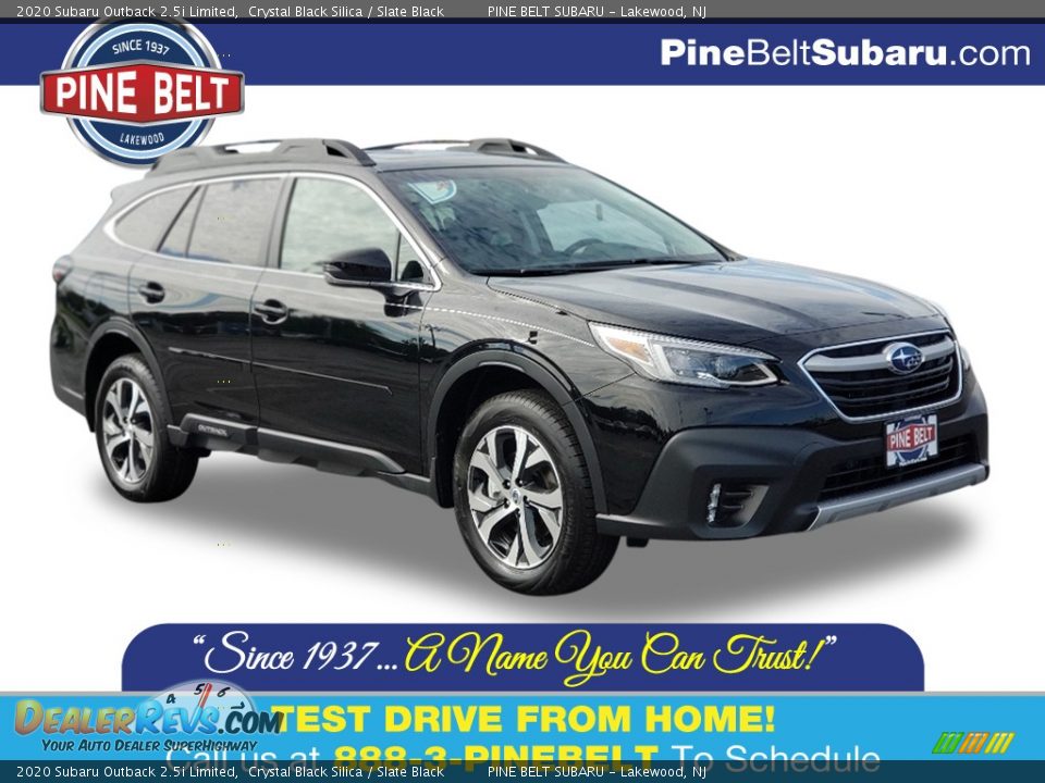 2020 Subaru Outback 2.5i Limited Crystal Black Silica / Slate Black Photo #1