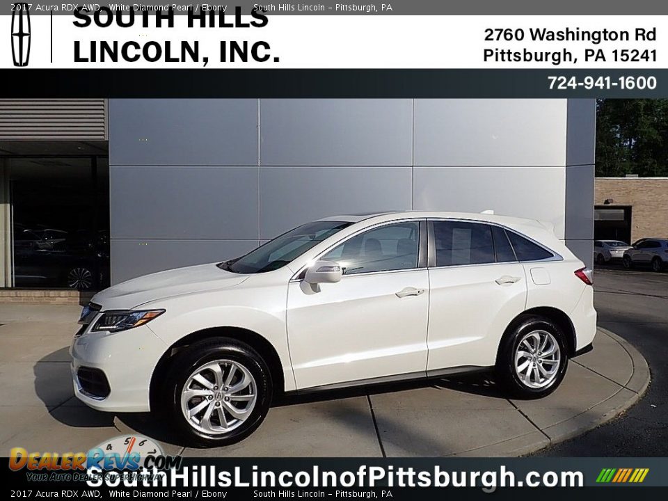 2017 Acura RDX AWD White Diamond Pearl / Ebony Photo #1