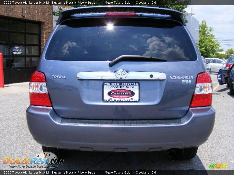 2006 Toyota Highlander Hybrid Bluestone Metallic / Ivory Beige Photo #4